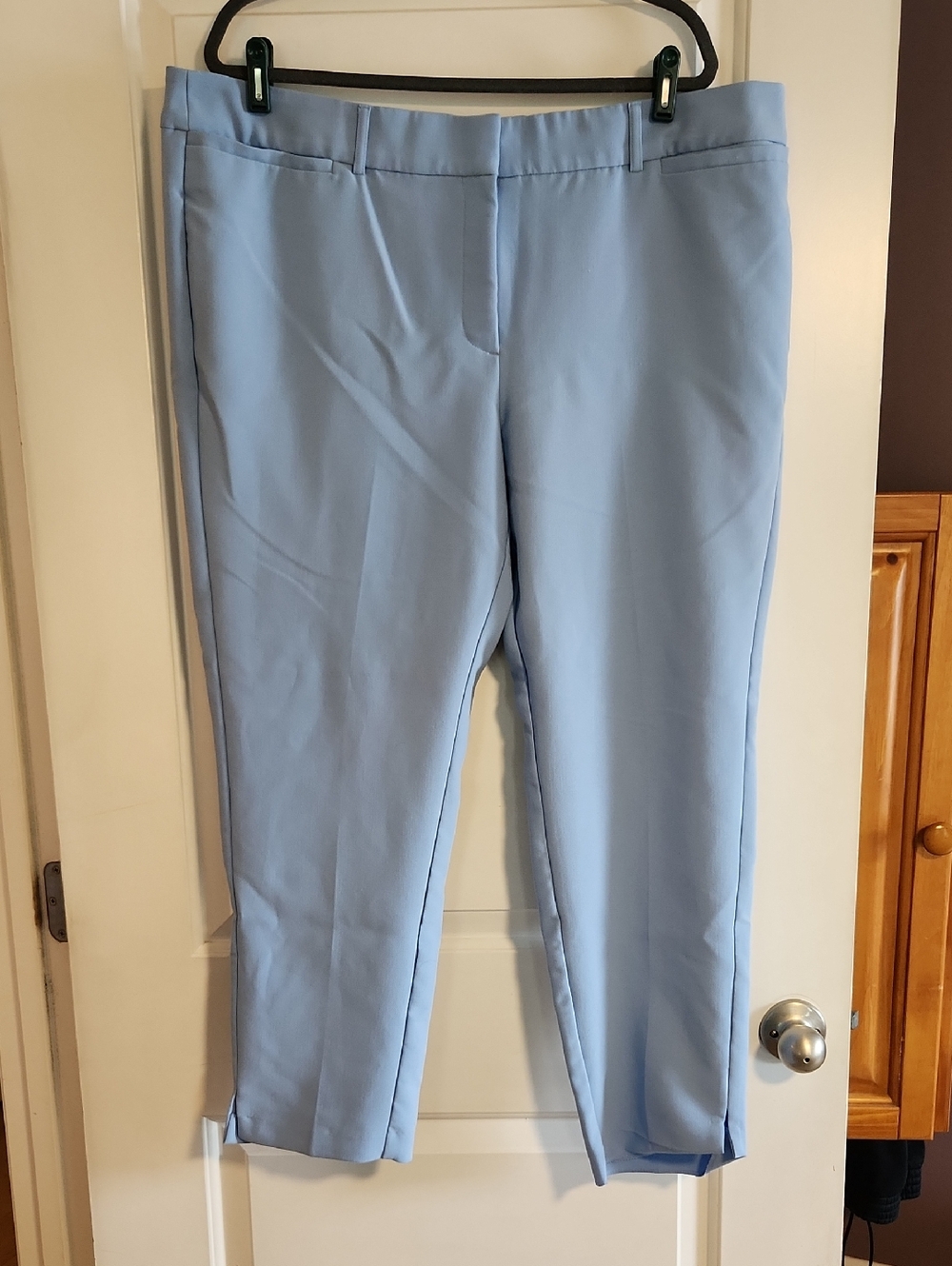 Lane Bryant Pale Blue Cropped Straight-Leg Pants